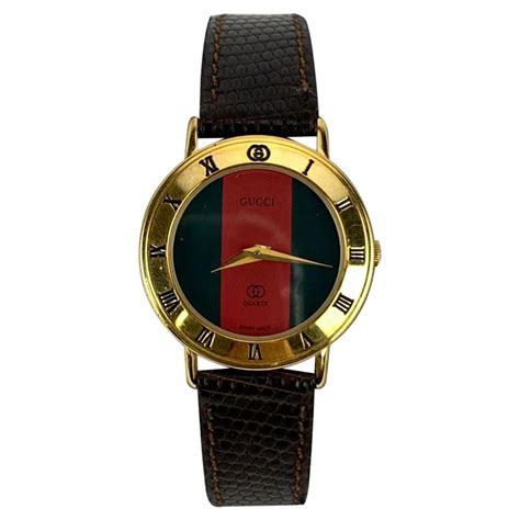 gucci leather watch case|vintage Gucci watch leather band.